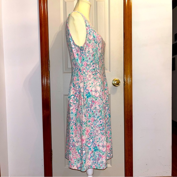 Lilly Pulitzer Kinsey Dress Sleeveless Fit and Flare in Resort White Love Bug - Picture 6 of 14